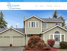 Tablet Screenshot of coyotesidingandwindows.com